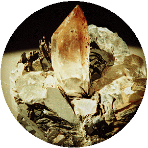   Quartz Crystal on Haematite Crystal base
